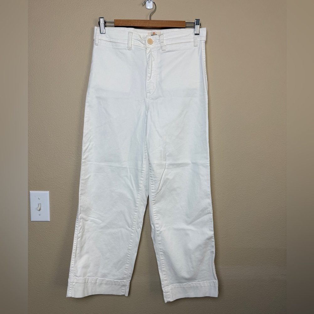 Marine Layer Ivory Bridget Slim Wide Leg Pants Size 6 - Picture 4 of 10